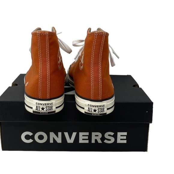 Converse Ctas High Top Canvas Orange Women Sneakers Size Custom 167249C-ORG/BLK - Picture 4 of 12
